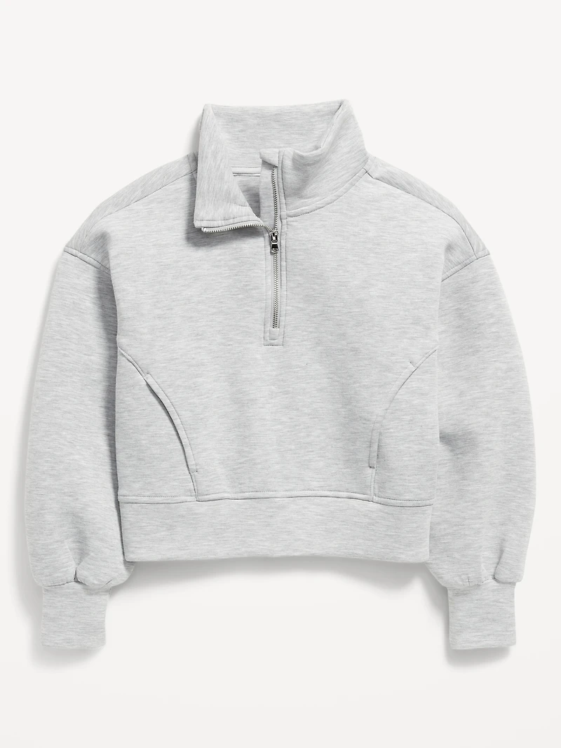 Half-Zip Bounce Fleece Pullover Sweatshirt for Girls