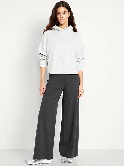 Mid-Rise Jersey Super Wide-Leg Leggings