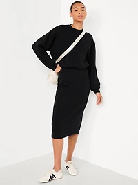 Bounce Fleece Bubble-Hem Sweatshirt