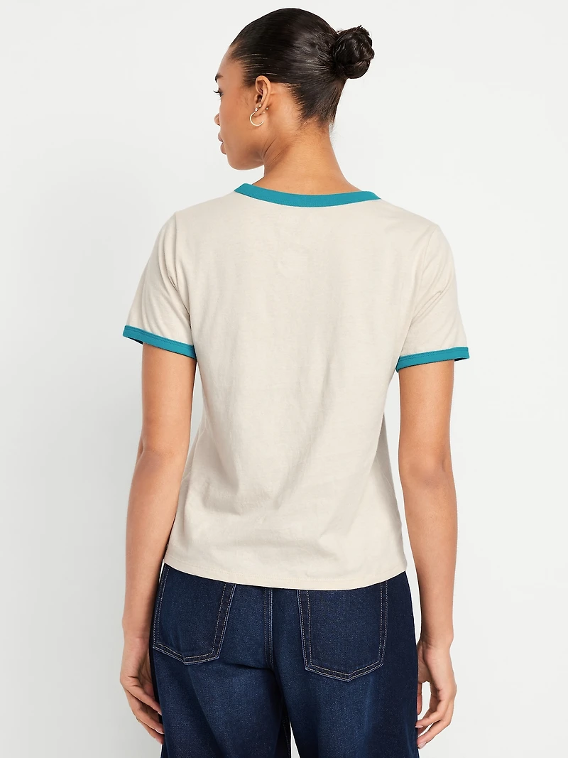 Miami Dolphins EveryWear Crew-Neck Ringer T-Shirt