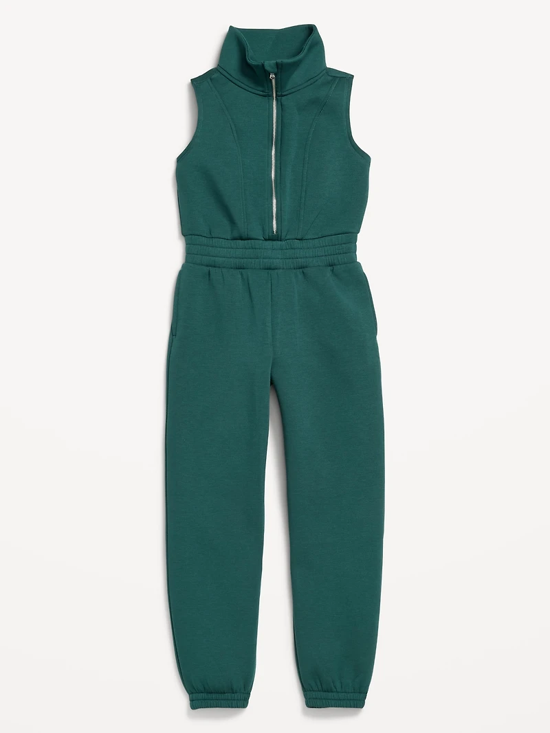 Bounce Fleece Sleeveless Zip-Front Jumpsuit for Girls