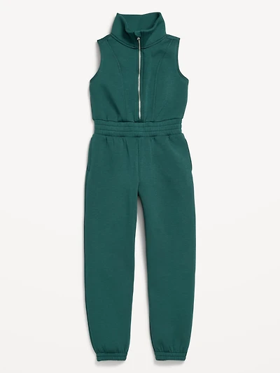 Bounce Fleece Sleeveless Zip-Front Jumpsuit for Girls