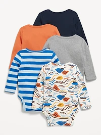 Long-Sleeve Bodysuit 5-Pack for Baby