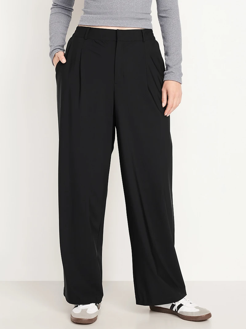 High-Waisted SleekTech Trouser Pants