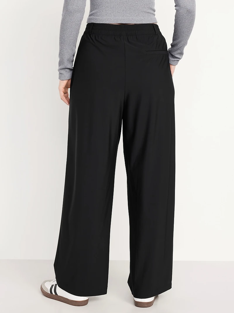 High-Waisted SleekTech Trouser Pants
