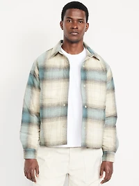 Insulated Cropped Flannel Shacket