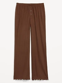 High-Waisted Cozy Rib Pajama Pants