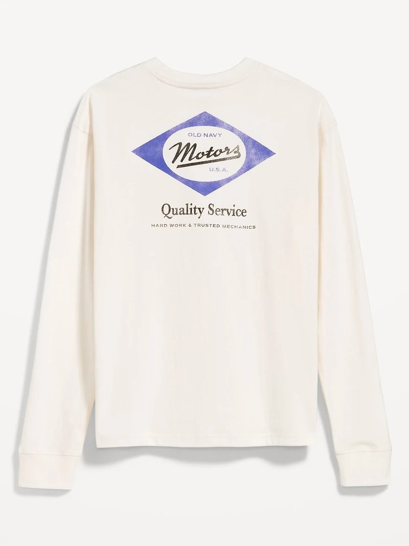 Heavyweight Long-Sleeve Logo-Graphic T-Shirt
