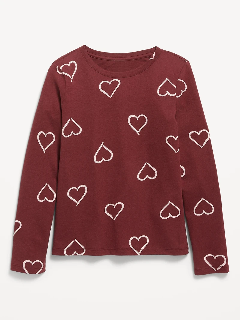 Softest Printed Long-Sleeve T-Shirt for Girls