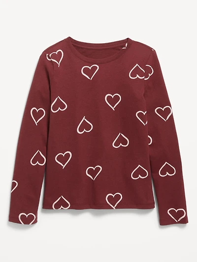 Softest Printed Long-Sleeve T-Shirt for Girls
