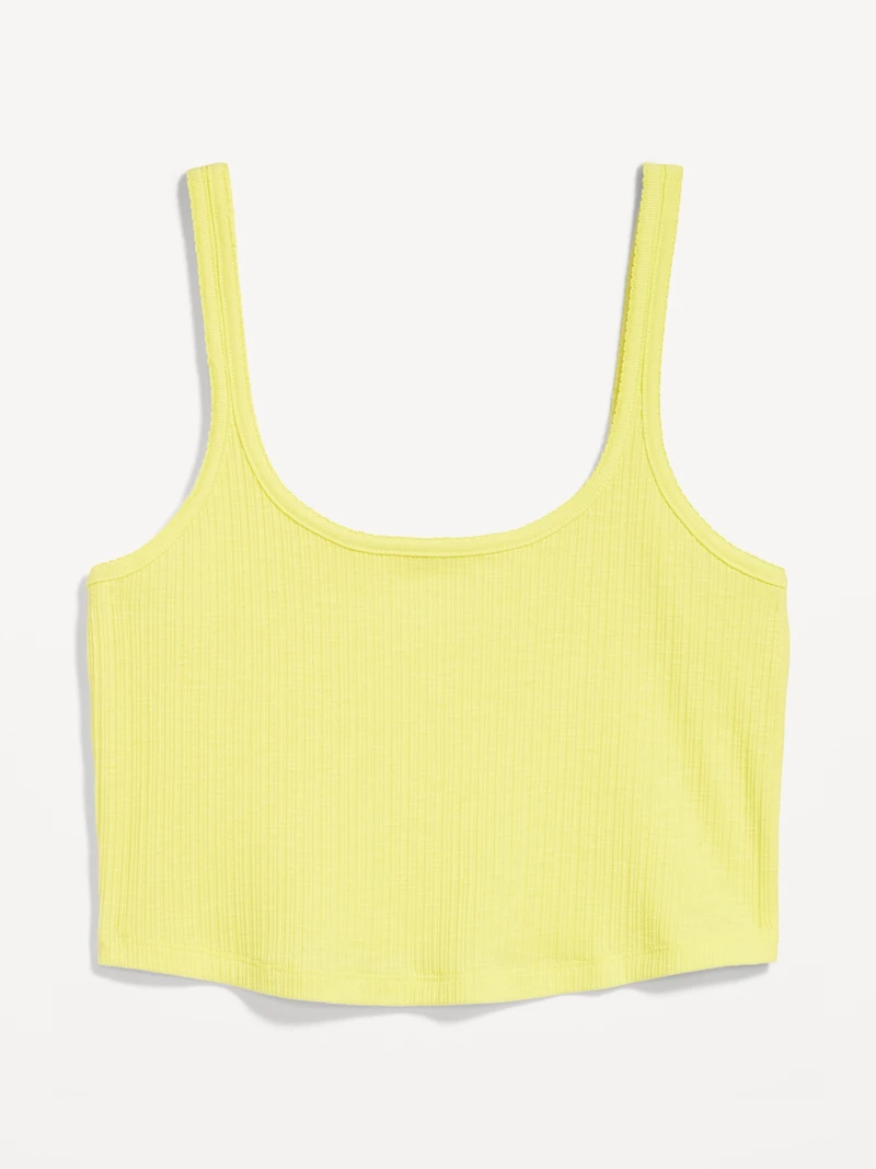 Cropped Pointelle Cami Top