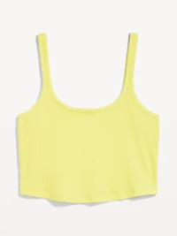 Cropped Pointelle Cami Top