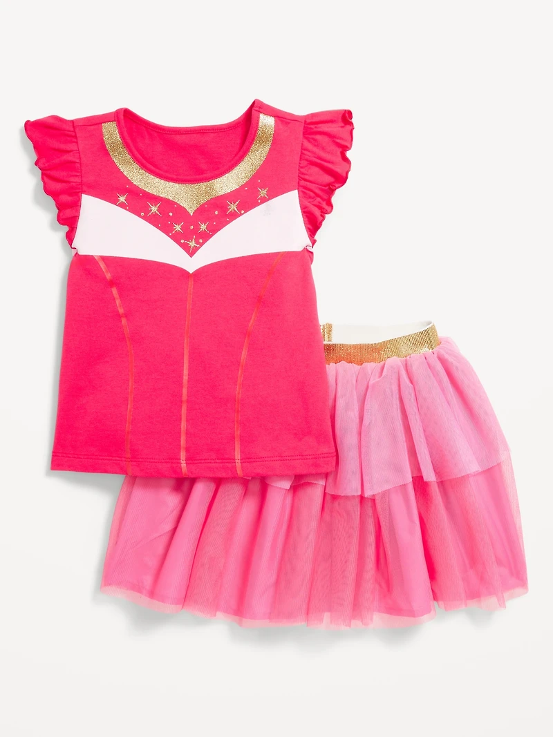 Disney© Princess T-Shirt and Tutu Skirt Set for Toddler Girls
