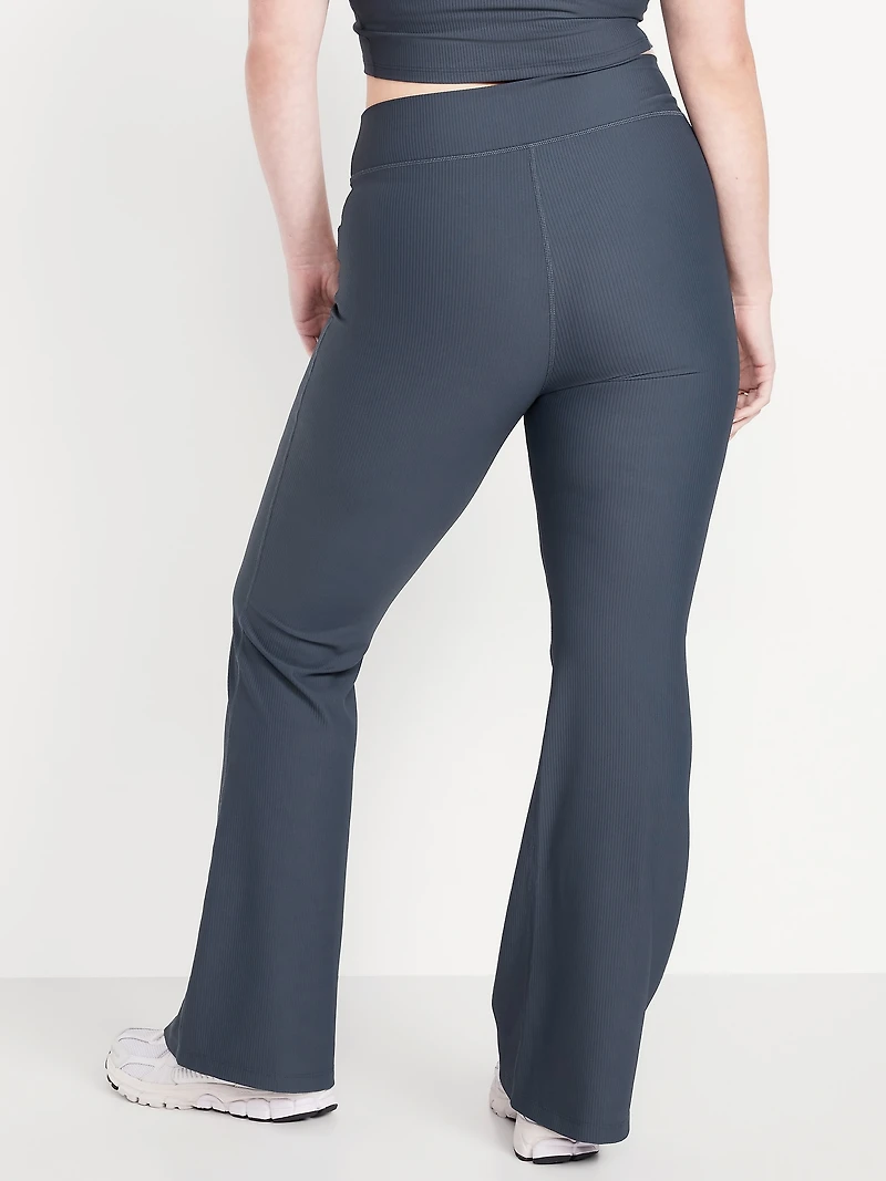 Extra High-Waisted PowerSoft Rib Flare Leggings
