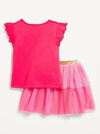 Disney© Princess T-Shirt and Tutu Skirt Set for Toddler Girls