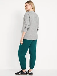 Maternity Rollover-Waist Jogger Sweatpants