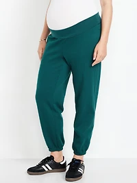 Maternity Rollover-Waist Jogger Sweatpants