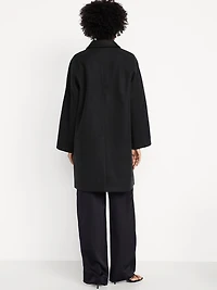 Relaxed Button-Front Mac Coat