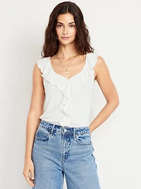 Sleeveless Ruffle Top