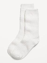 Slouchy Textured Crew Socks for Women