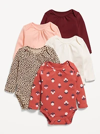 Long-Sleeve Bodysuit 5-Pack for Baby