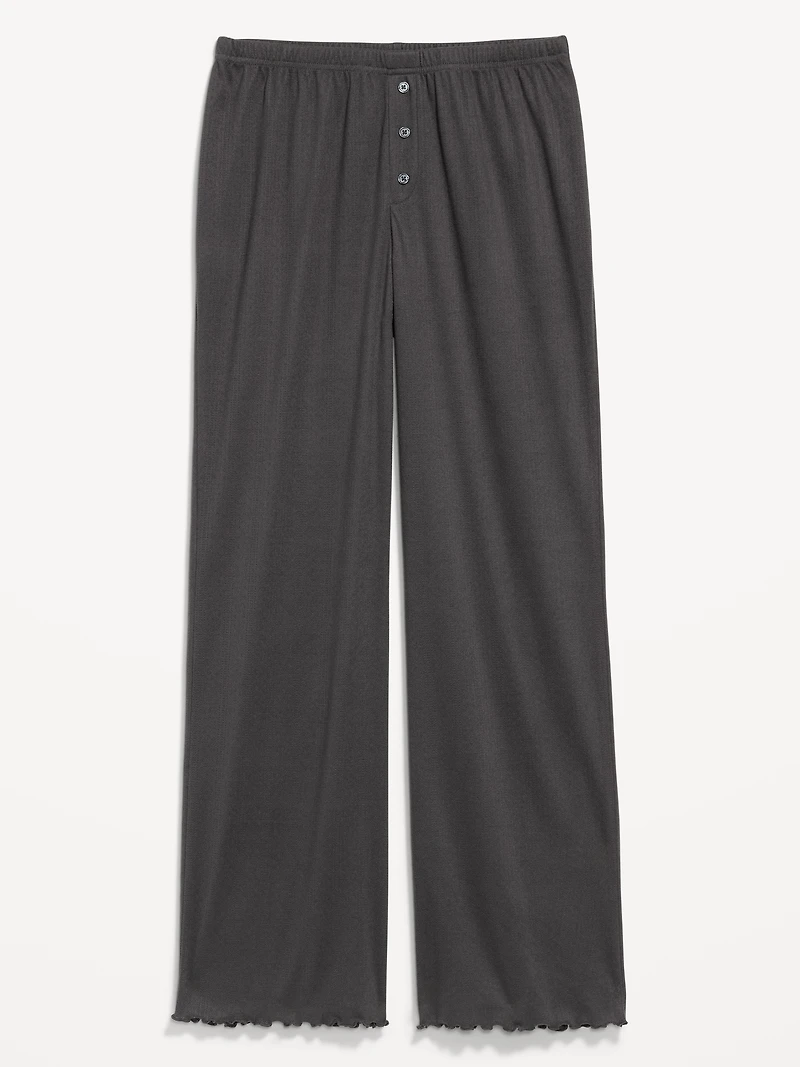 High-Waisted Cozy Rib Pajama Pants
