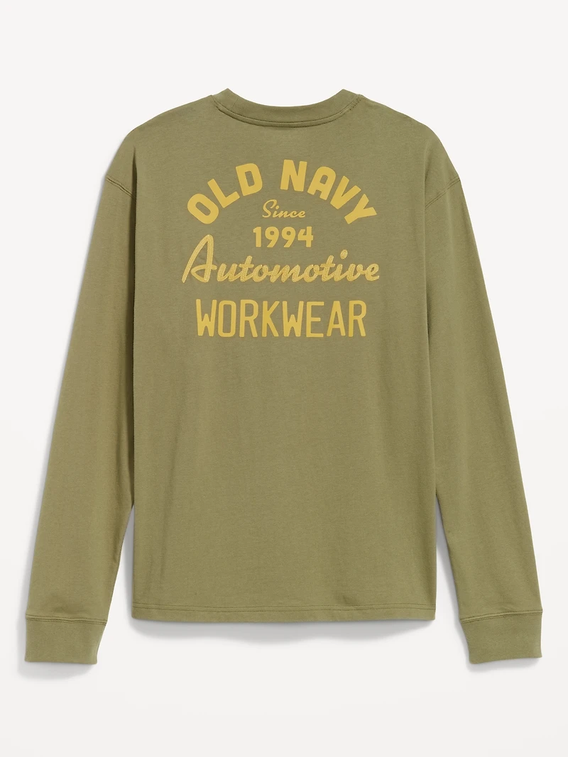 Heavyweight Long-Sleeve Logo-Graphic T-Shirt