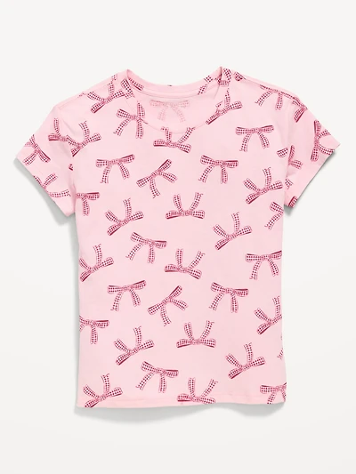 Softest Printed Short-Sleeve T-Shirt for Girls