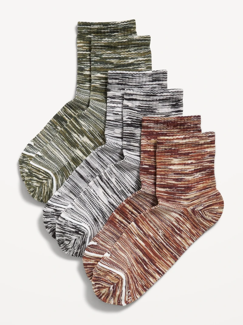 Athletic Quarter Crew Sock 3-Pack for Women