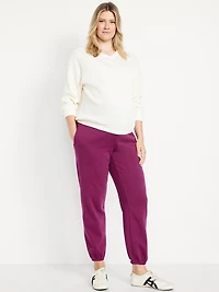 Maternity Rollover-Waist Jogger Sweatpants