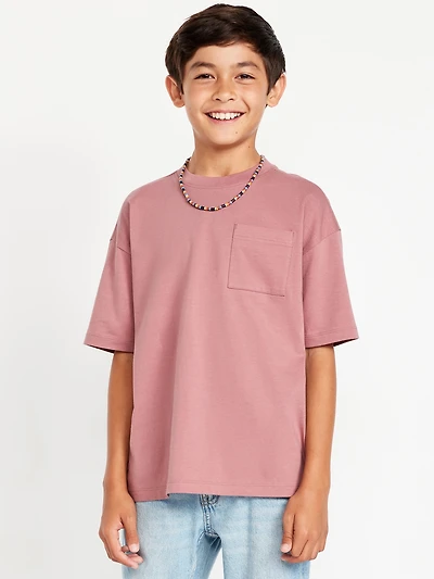 Oversized Short-Sleeve Pocket T-Shirt for Boys