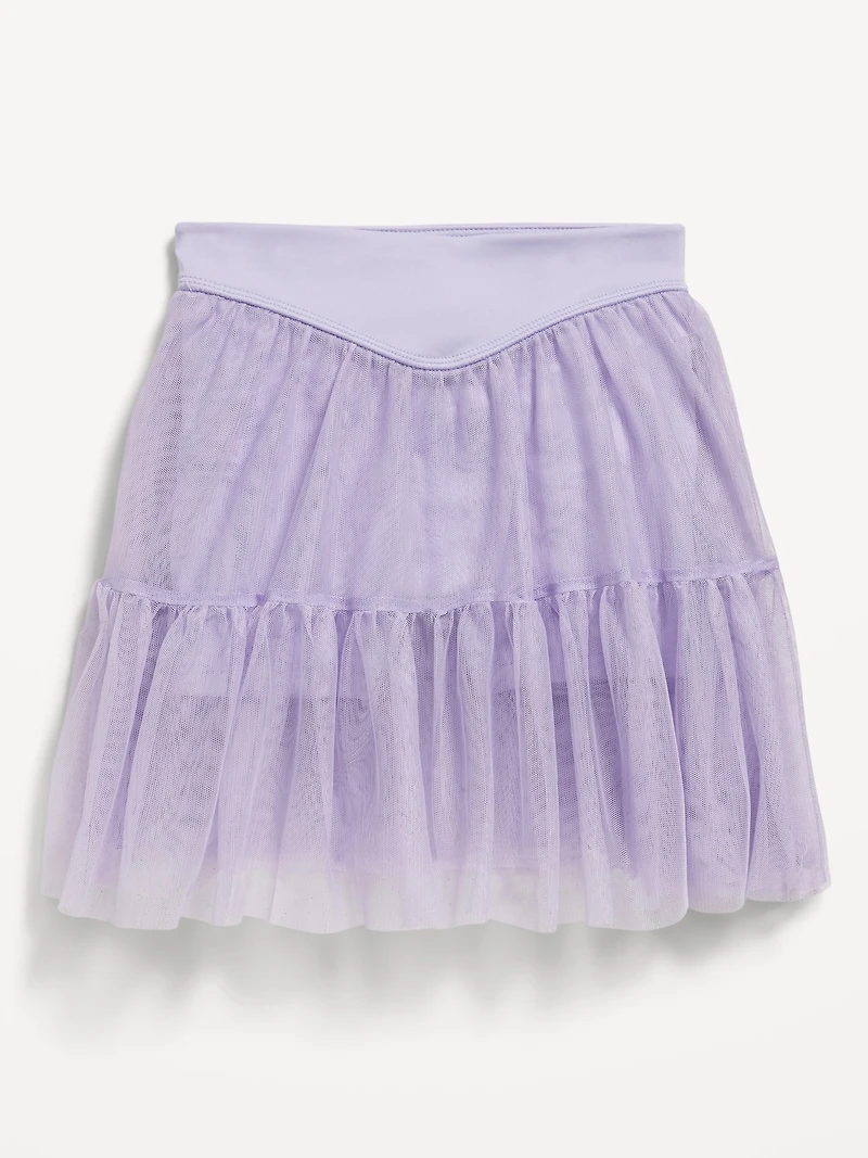 High-Waisted Tutu Performance Skort for Toddler Girls