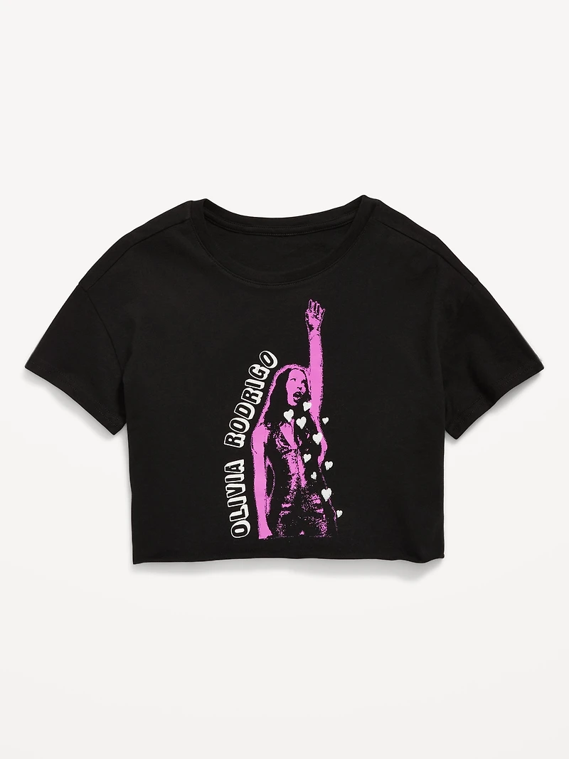 Olivia Rodrigo™ Cropped Graphic T-Shirt for Girls