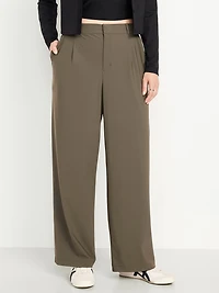 High-Waisted SleekTech Trouser Pants
