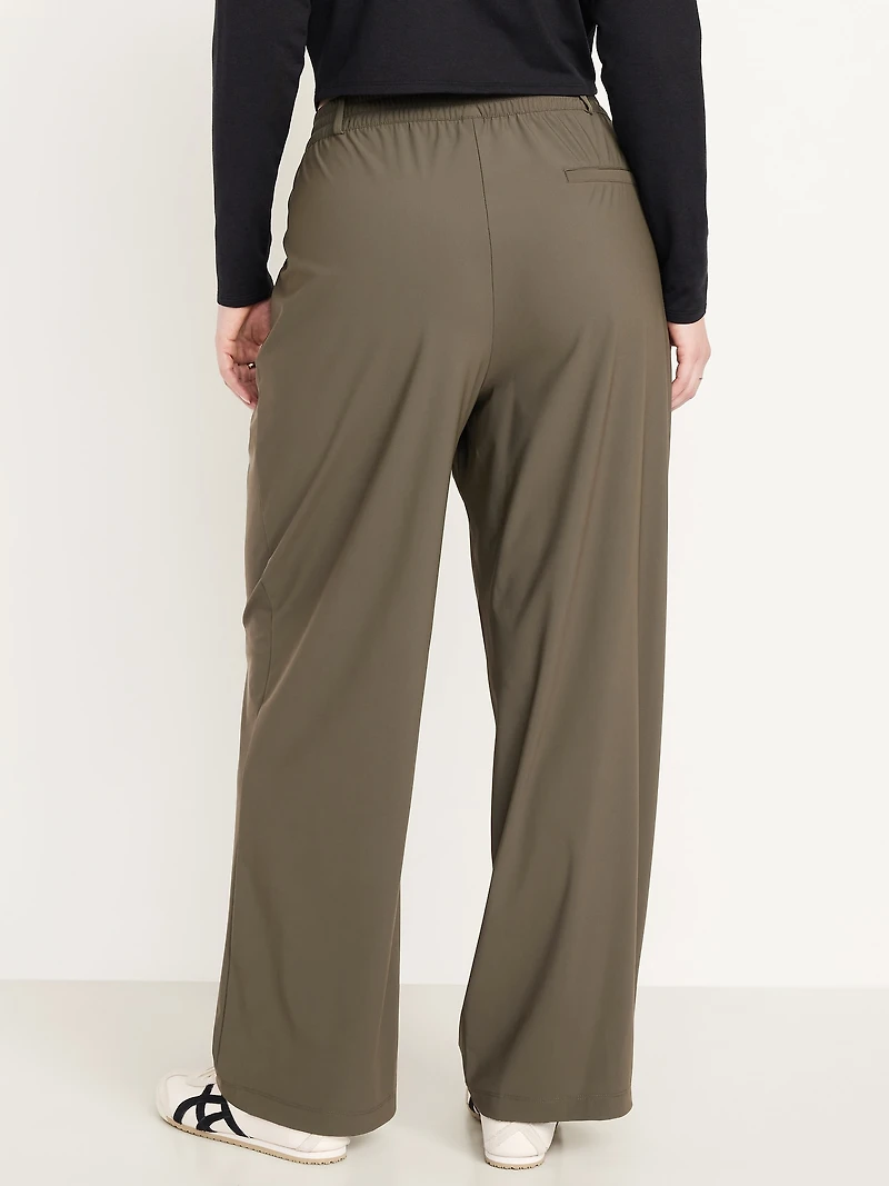 High-Waisted SleekTech Trouser Pants
