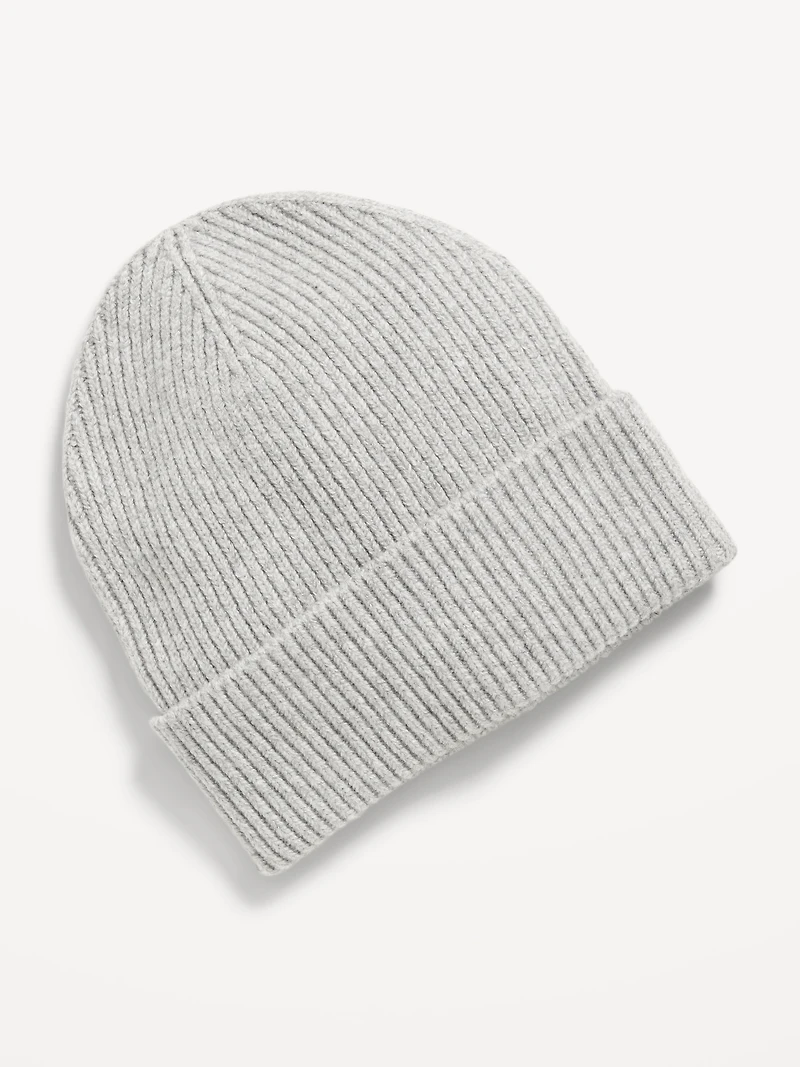 Rib-Knit Cuffed Beanie for Women