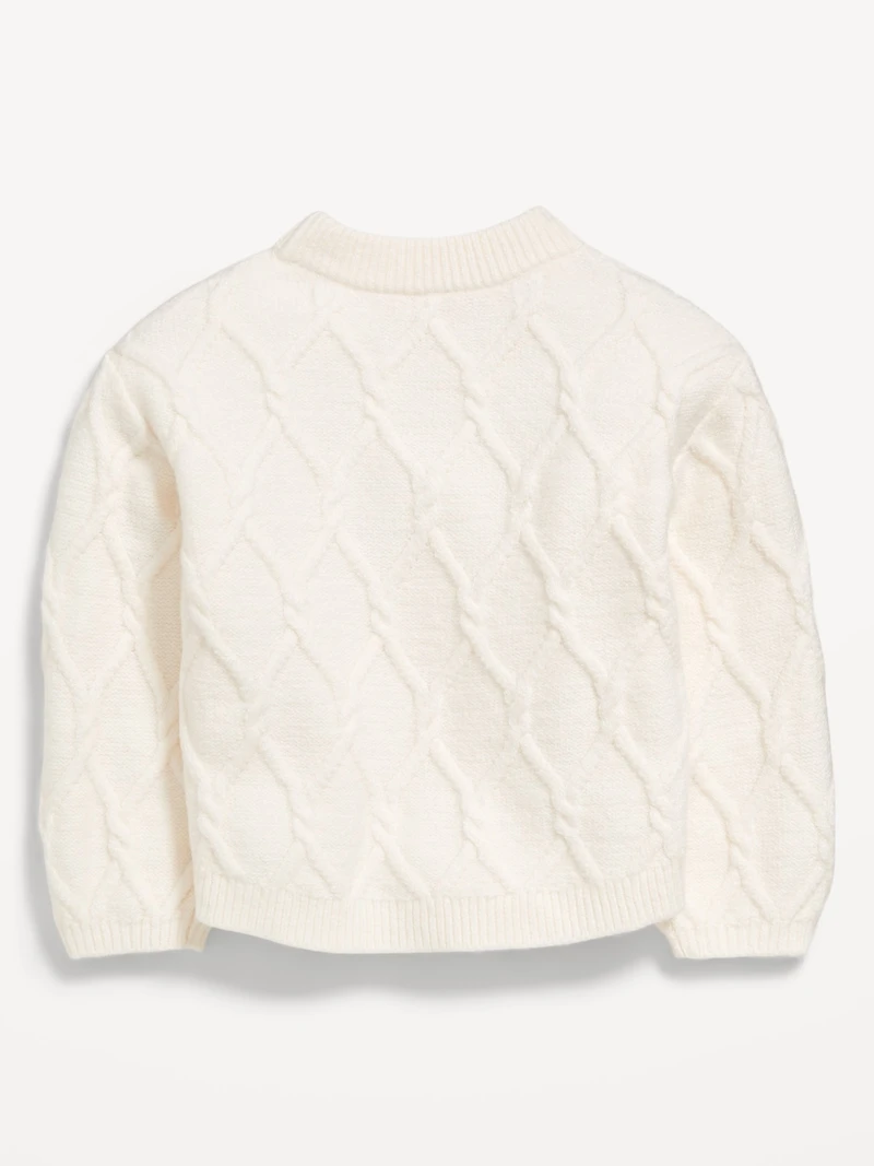 Long-Sleeve Cable-Knit Sweater for Toddler Girls