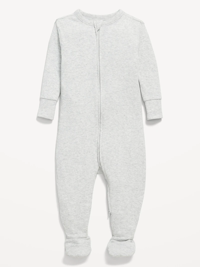Snug-Fit 2 Way Zip Footed One-Piece for Baby
