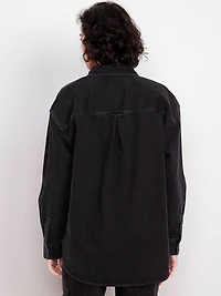 Denim Button-Down Boyfriend Shirt