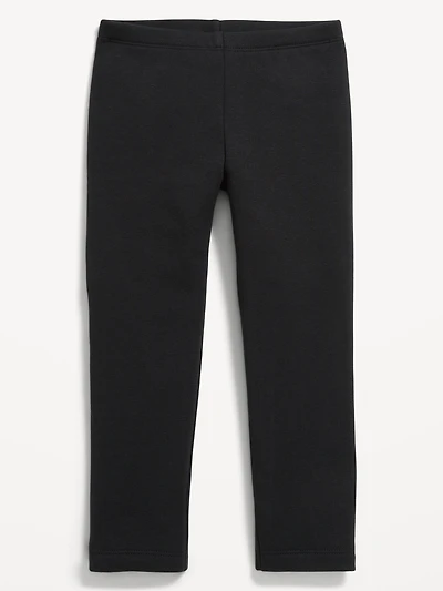 Heart-Patch Fleece-Lined Leggings for Toddler Girls