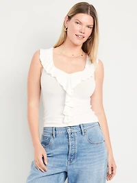 Sleeveless Ruffle Top