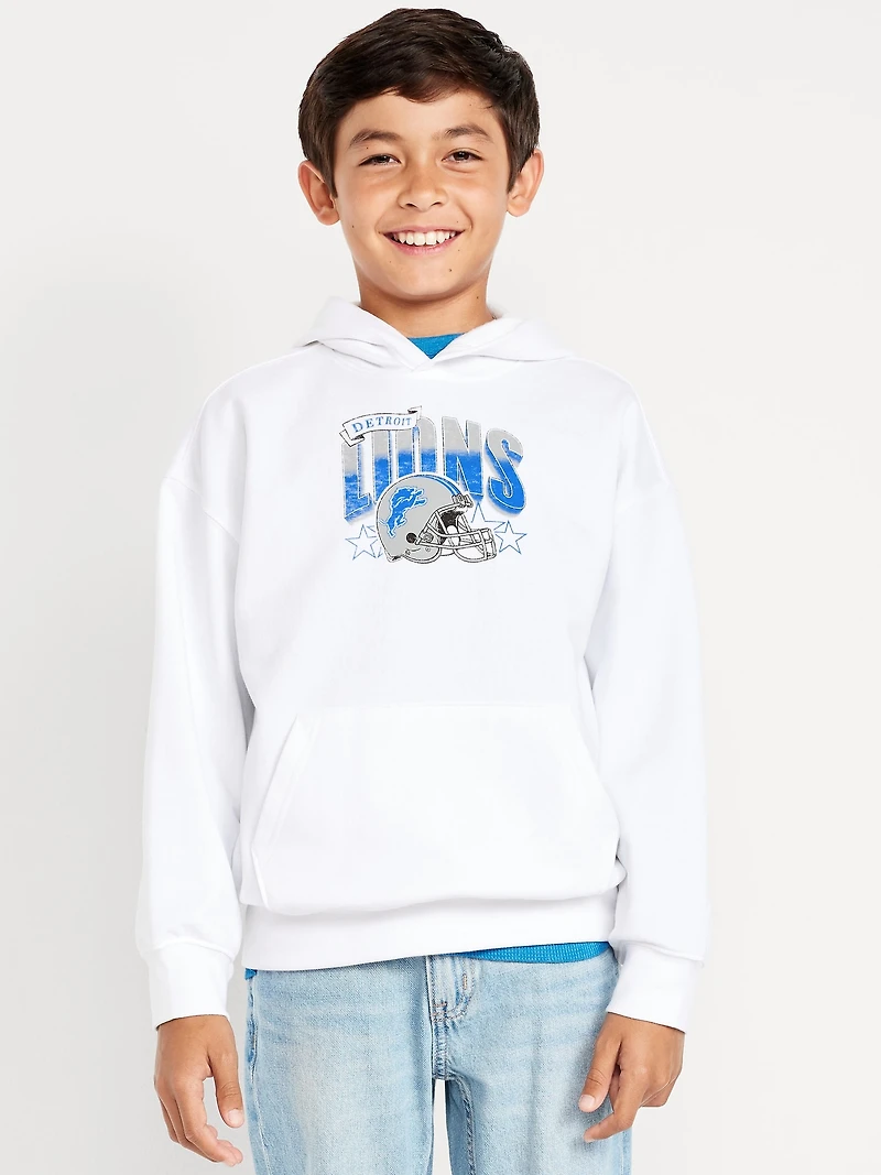 Detroit Lions Oversized Pullover Hoodie for Boys
