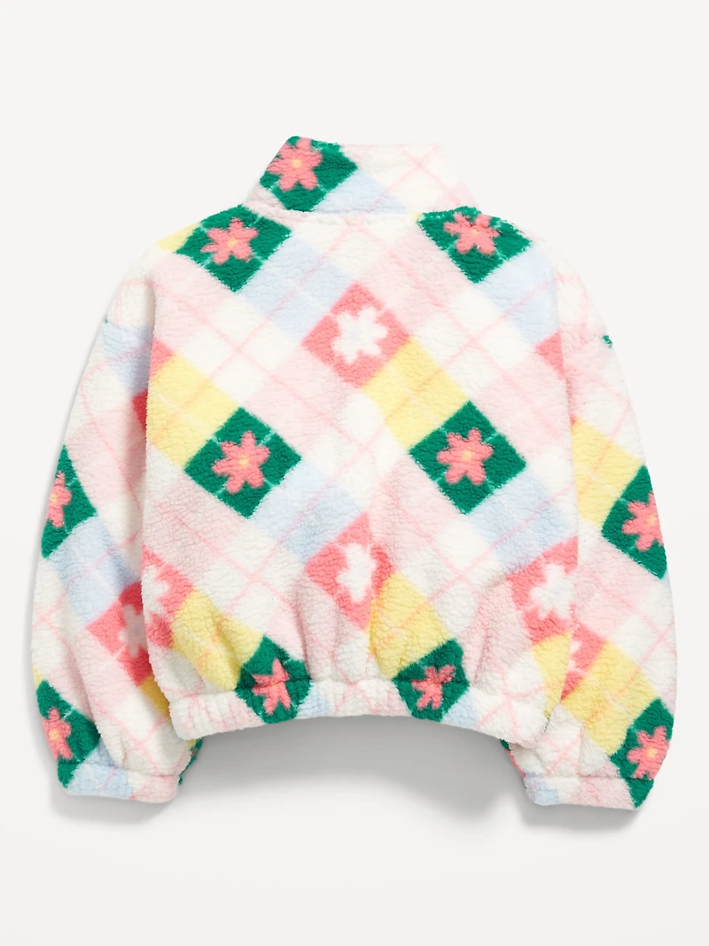 Oversized Sherpa Zip Jacket for Girls