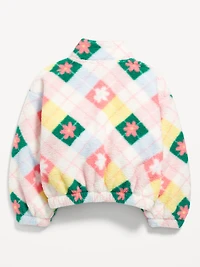 Oversized Sherpa Zip Jacket for Girls