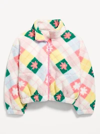 Oversized Sherpa Zip Jacket for Girls