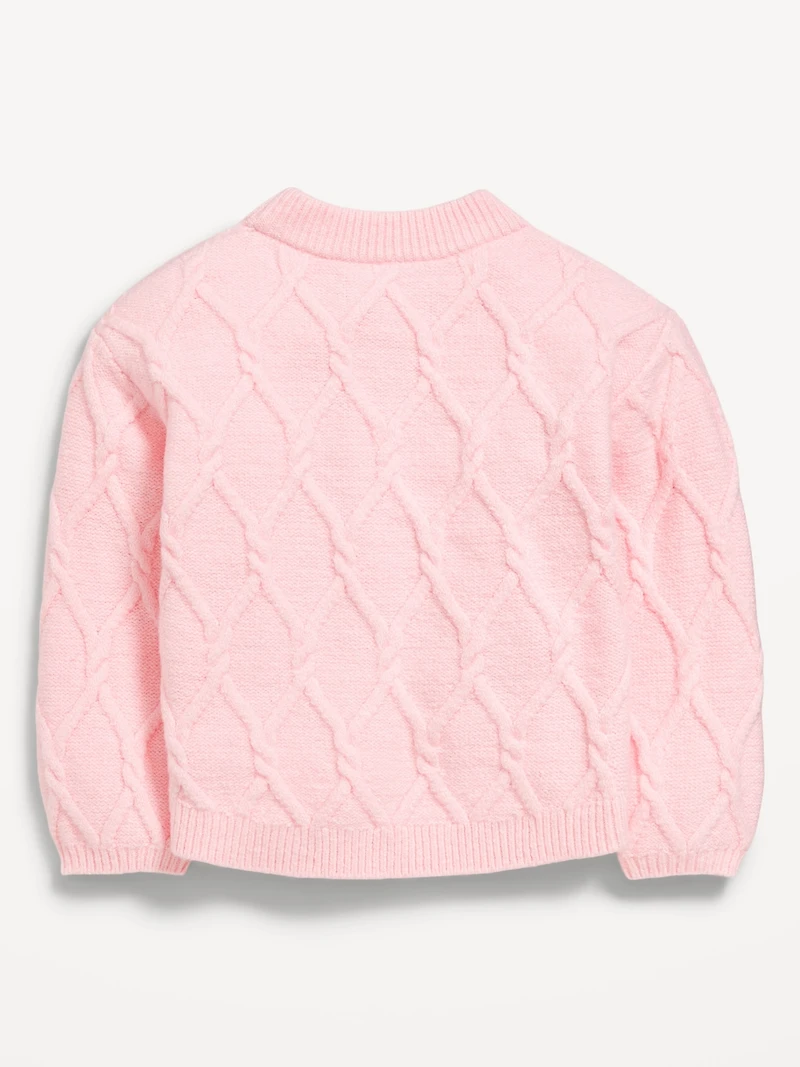 Long-Sleeve Cable-Knit Sweater for Toddler Girls
