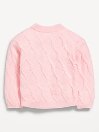 Long-Sleeve Cable-Knit Sweater for Toddler Girls