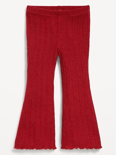Cozy Ribbed Flare-Leg Leggings for Toddler Girls