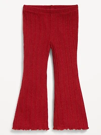 Cozy Ribbed Flare-Leg Leggings for Toddler Girls
