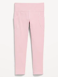 High-Waisted PowerSoft Ribbed Performance 7/8 Leggings for Girls